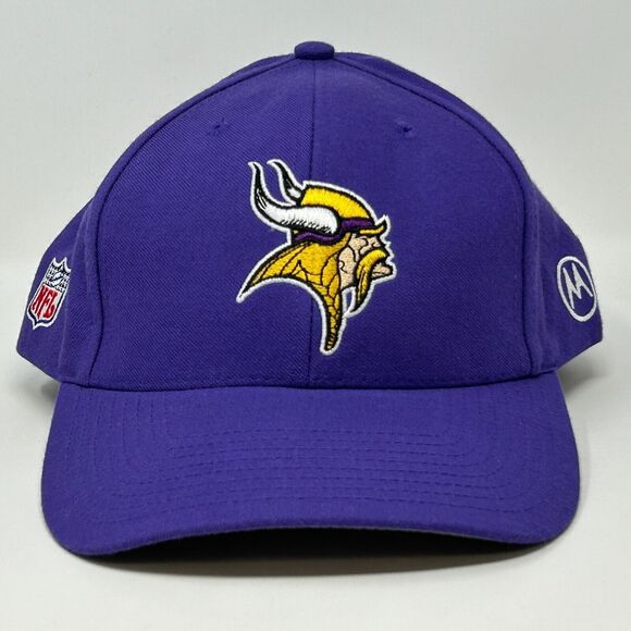 Vintage Minnesota Vikings Hat Baseball Cap Motorola 90s Purple NFL Football New - Picture 11 of 11